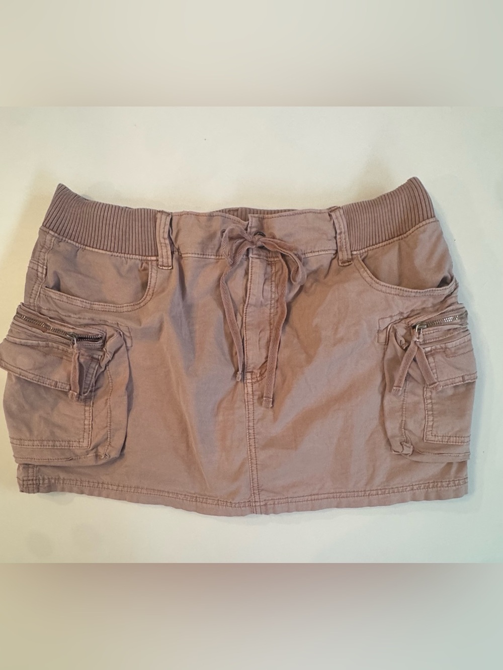 American Eagle Snappy Stretch Cargo Mini Skort Pink Rose Y2K